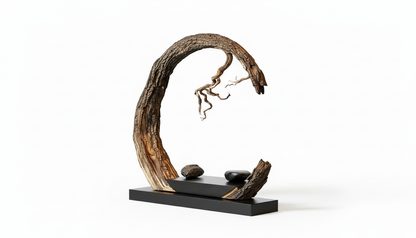 Eternal Arc Sculpture – Handcrafted Root Wood Art Piece