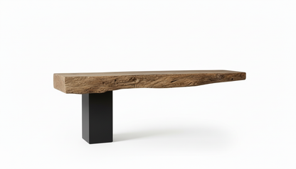 Balance Line Live-Edge Console Table – Nature Meets Architecture