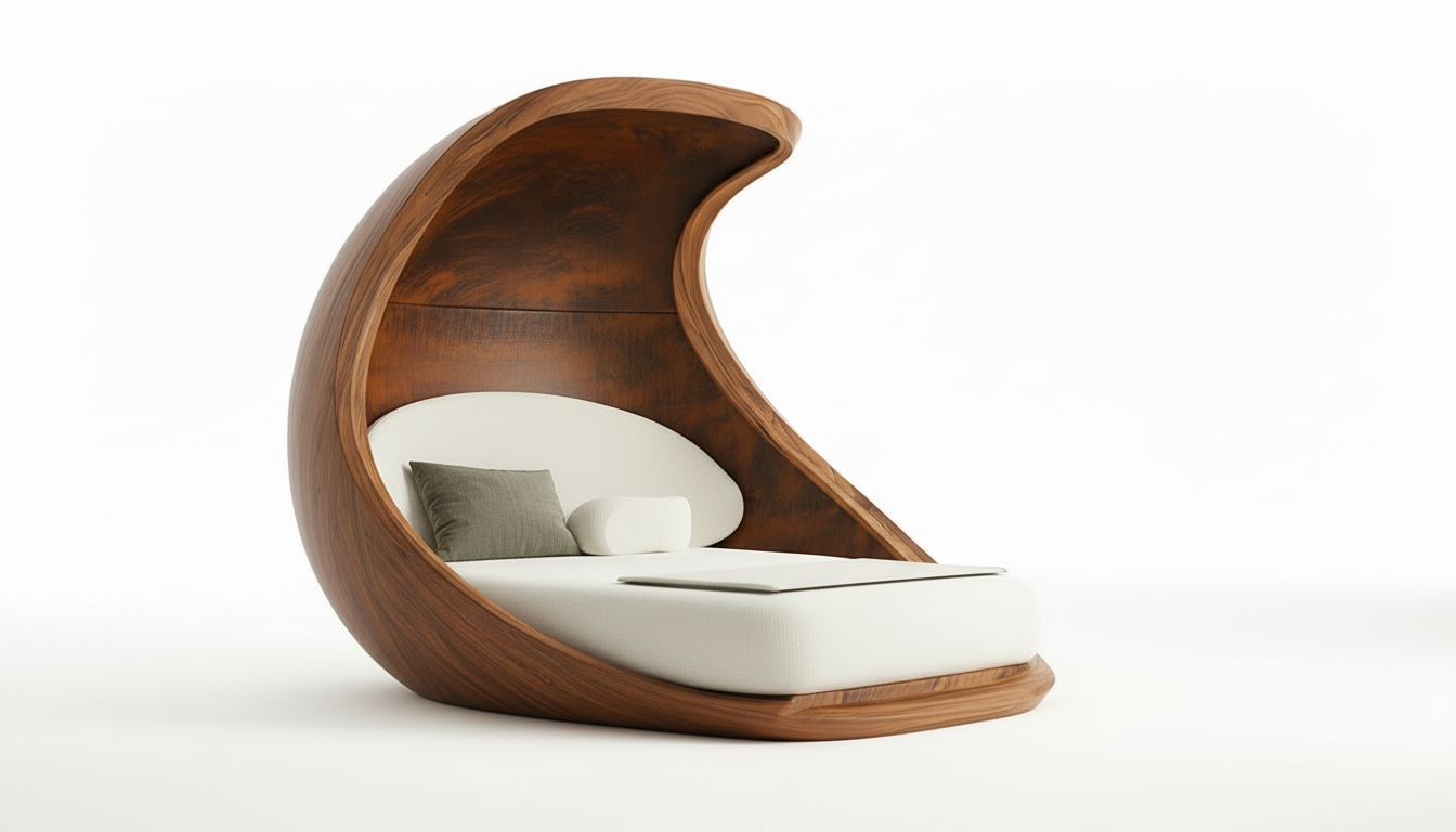 Lunara Cocoon Bed – A Private World Within Wood