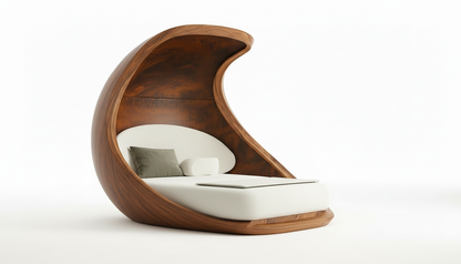 Lunara Cocoon Bed – A Private World Within Wood