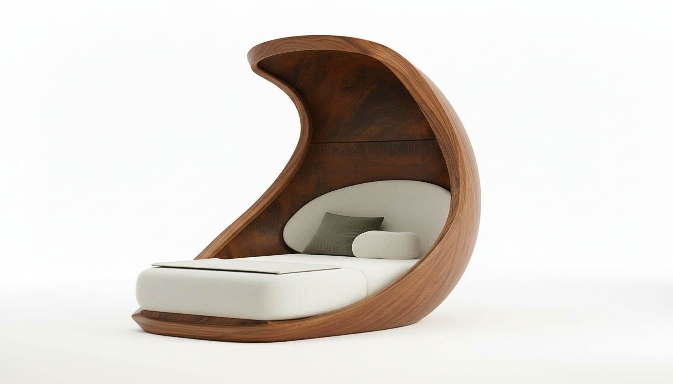 Lunara Cocoon Bed – A Private World Within Wood