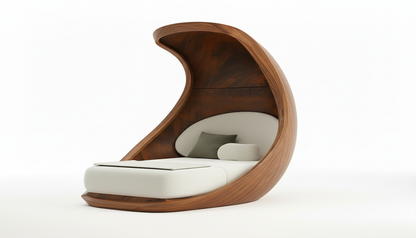 Lunara Cocoon Bed – A Private World Within Wood