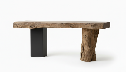 Axisroot Solid Wood Console Table — Where Nature Meets Balance