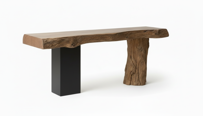 Axisroot Solid Wood Console Table — Where Nature Meets Balance