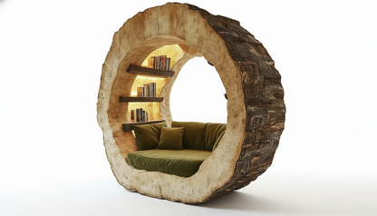 Ringhaven Solid Wood Reading Nook — A Sanctuary Carved From Time
