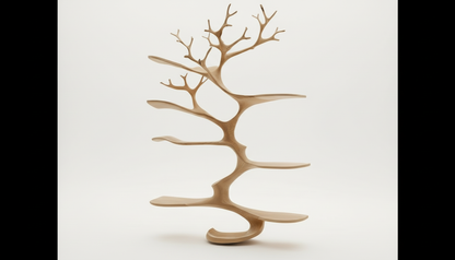 Sylvaform Solid Wood Tree Bookshelf — A Vertical Expression of Growth