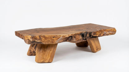 Earthform Live-Edge Coffee Table – Carved by Nature, Grounded by Hand