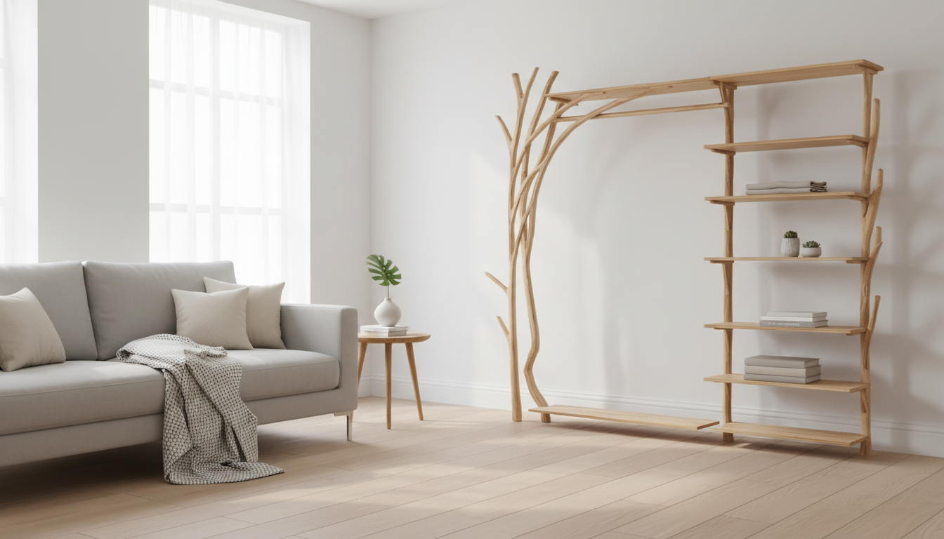 Forestline Open Wood Wardrobe — Sculpted Storage Inspired by Trees