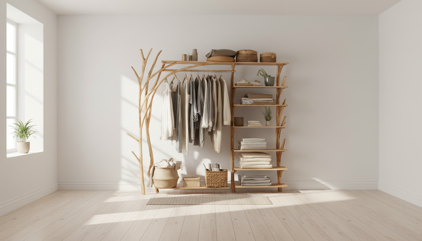 Forestline Open Wood Wardrobe — Sculpted Storage Inspired by Trees