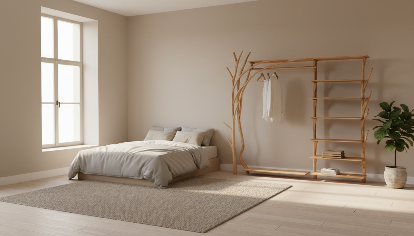 Forestline Open Wood Wardrobe — Sculpted Storage Inspired by Trees