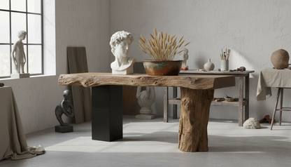 Axisroot Solid Wood Console Table — Where Nature Meets Balance
