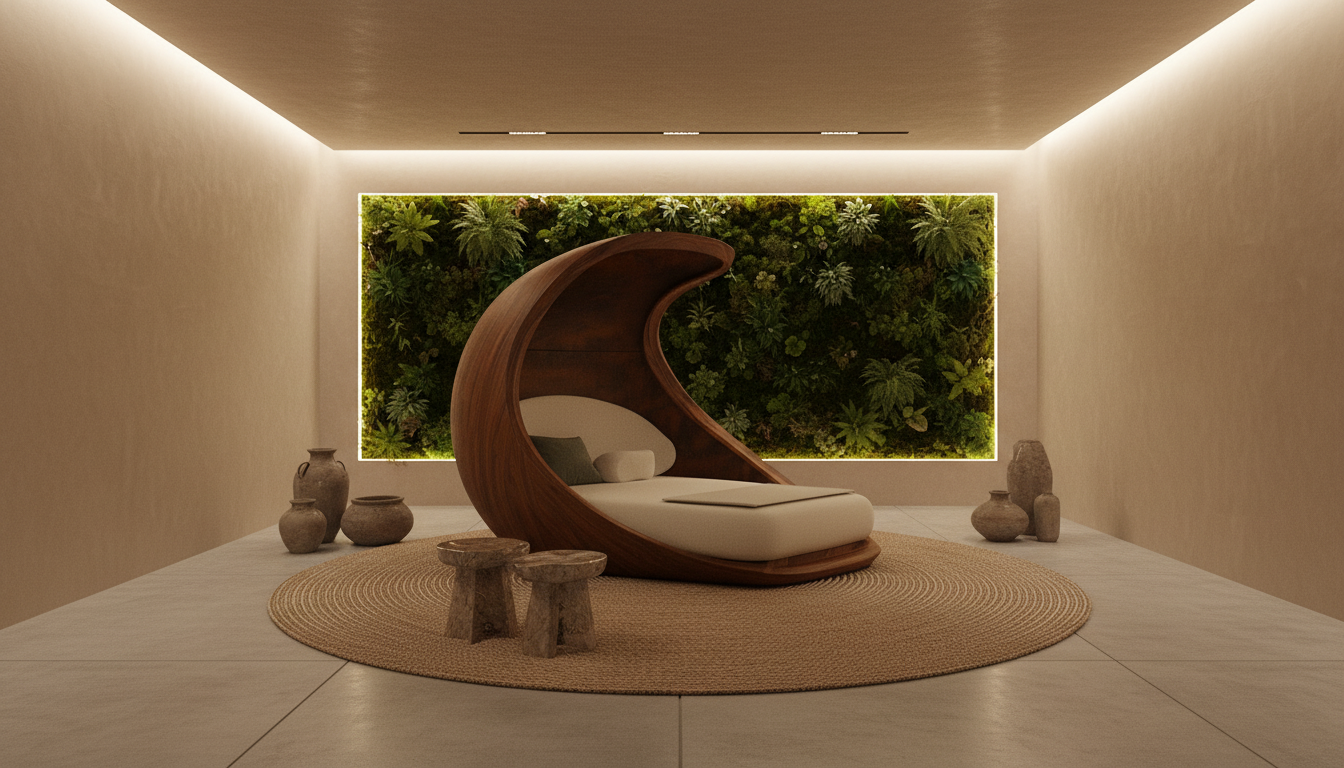 Lunara Cocoon Bed – A Private World Within Wood