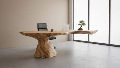 Driftcore Solid Wood Office Desk — Where Work Meets Stillness