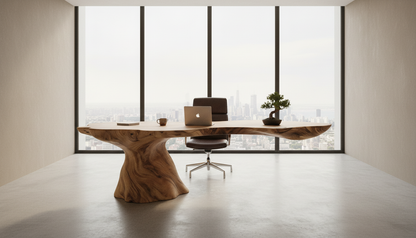 Driftcore Solid Wood Office Desk — Where Work Meets Stillness