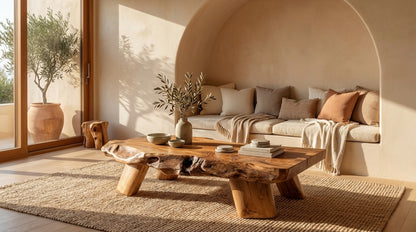 Earthform Live-Edge Coffee Table – Carved by Nature, Grounded by Hand