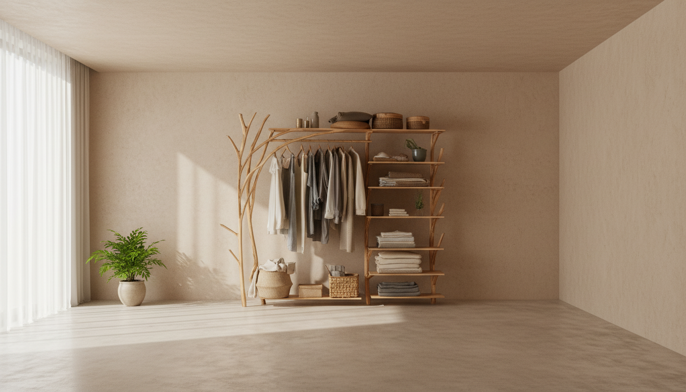 Forestline Open Wood Wardrobe — Sculpted Storage Inspired by Trees
