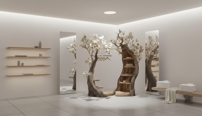 Bloomroot Sculptural Wood Wardrobe — Where Storage Becomes Poetry