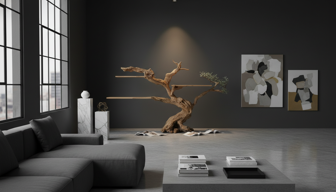 Arborline Solid Wood Wall Bookshelf — A Living Form on the Wall