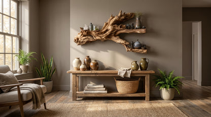 Branchflow Sculptural Wall Shelf — Nature Suspended in Stillness