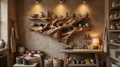 Rootveil Sculptural Wall Shelf — Nature Revealed, Not Refined