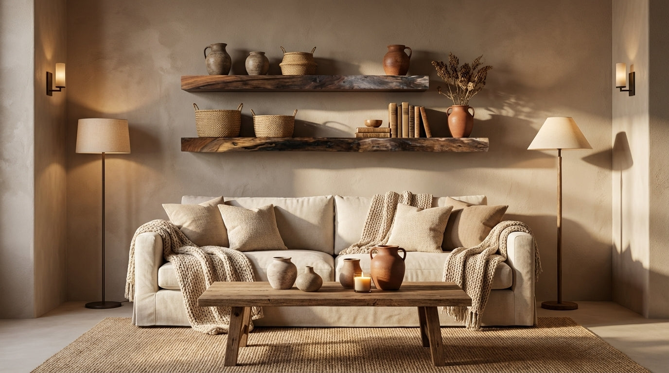 Stillform Live-Edge Floating Shelf — Quiet Weight, Honest Wood