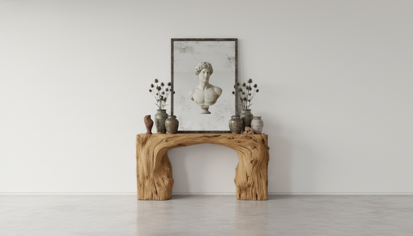 Hearthline Solid Wood Console Table – A Ritual of Calm and Form