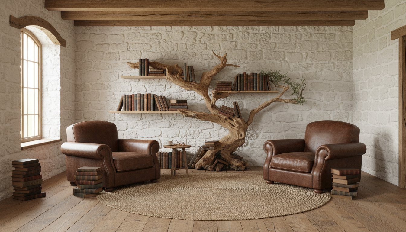 Arborline Solid Wood Wall Bookshelf — A Living Form on the Wall