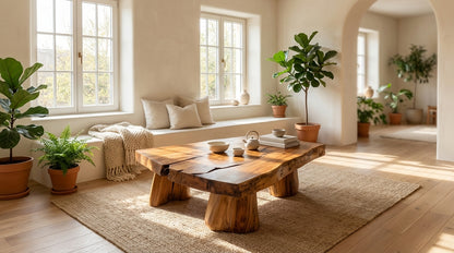 Stonewood Live-Edge Coffee Table – Raw Strength, Timeless Calm