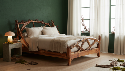 Woodland Embrace Bed – Handcrafted from Living Forms