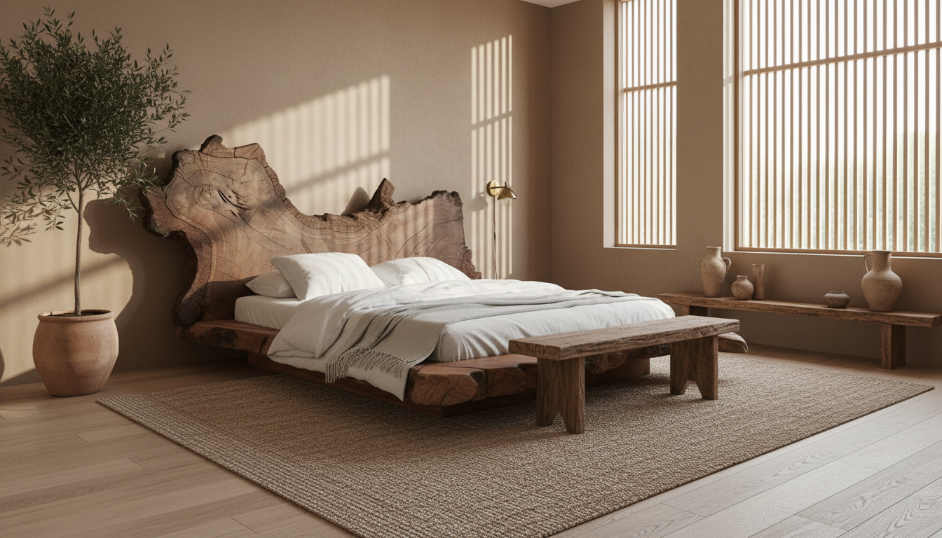 Elysian Slab Bed – Where Nature Holds You