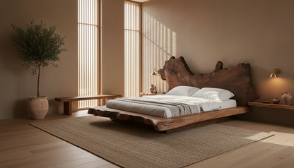 Elysian Slab Bed – Where Nature Holds You