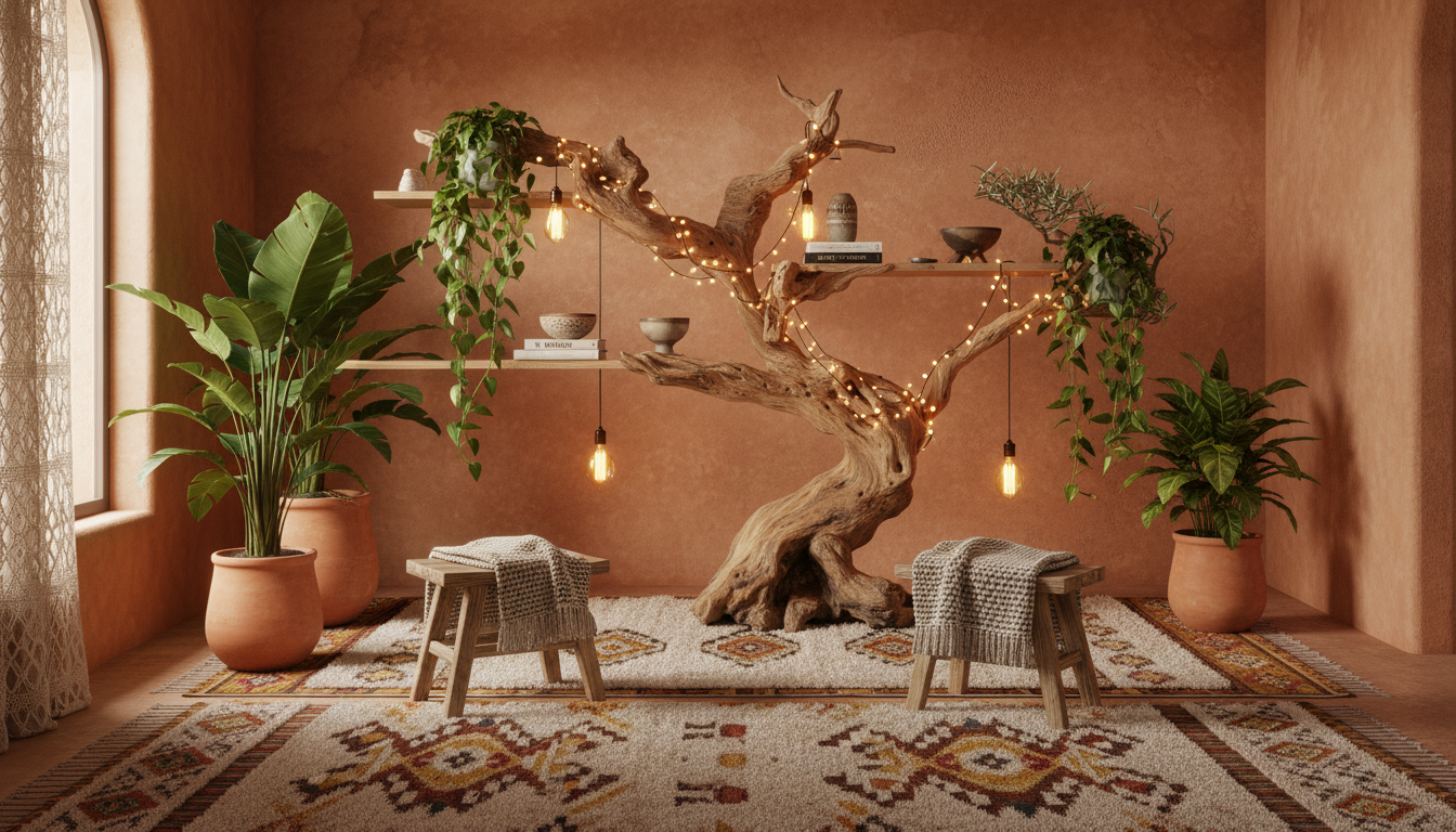 Arborline Solid Wood Wall Bookshelf — A Living Form on the Wall