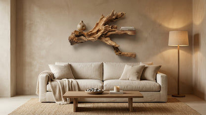 Branchflow Sculptural Wall Shelf — Nature Suspended in Stillness