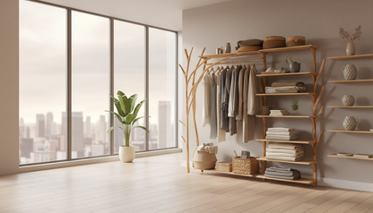 Forestline Open Wood Wardrobe — Sculpted Storage Inspired by Trees