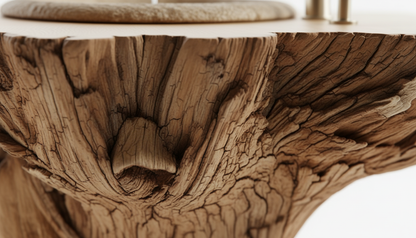 Rootform Solid Wood Pedestal Sink — A Ritual of Grounded Stillness