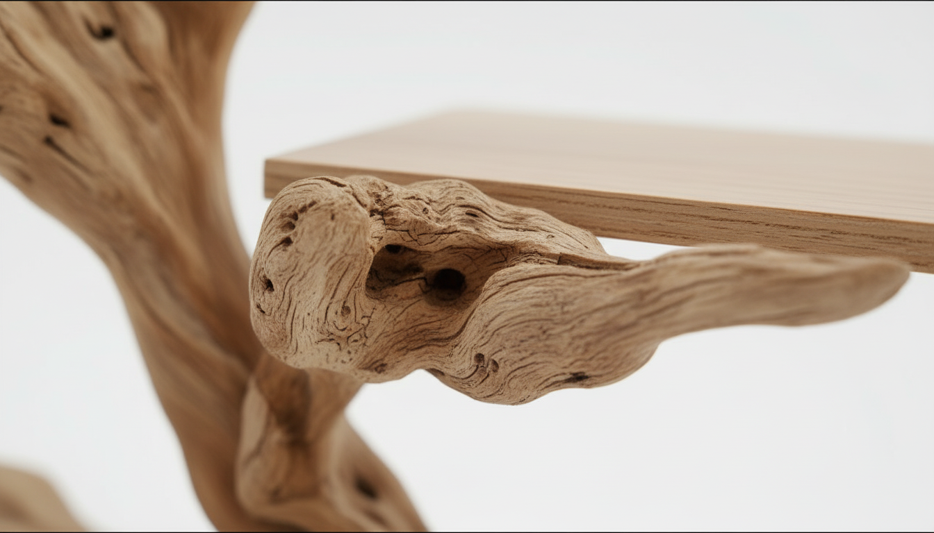 Arborline Solid Wood Wall Bookshelf — A Living Form on the Wall