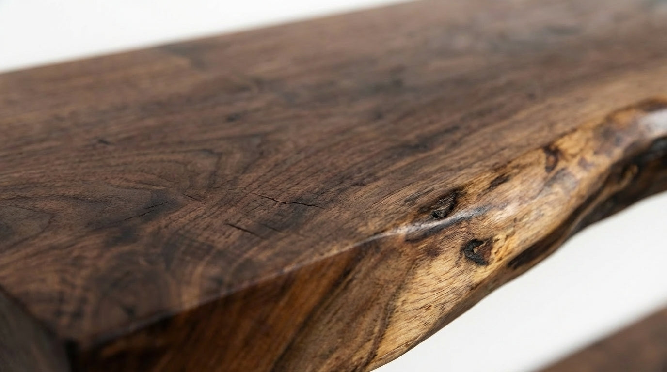 Stillform Live-Edge Floating Shelf — Quiet Weight, Honest Wood