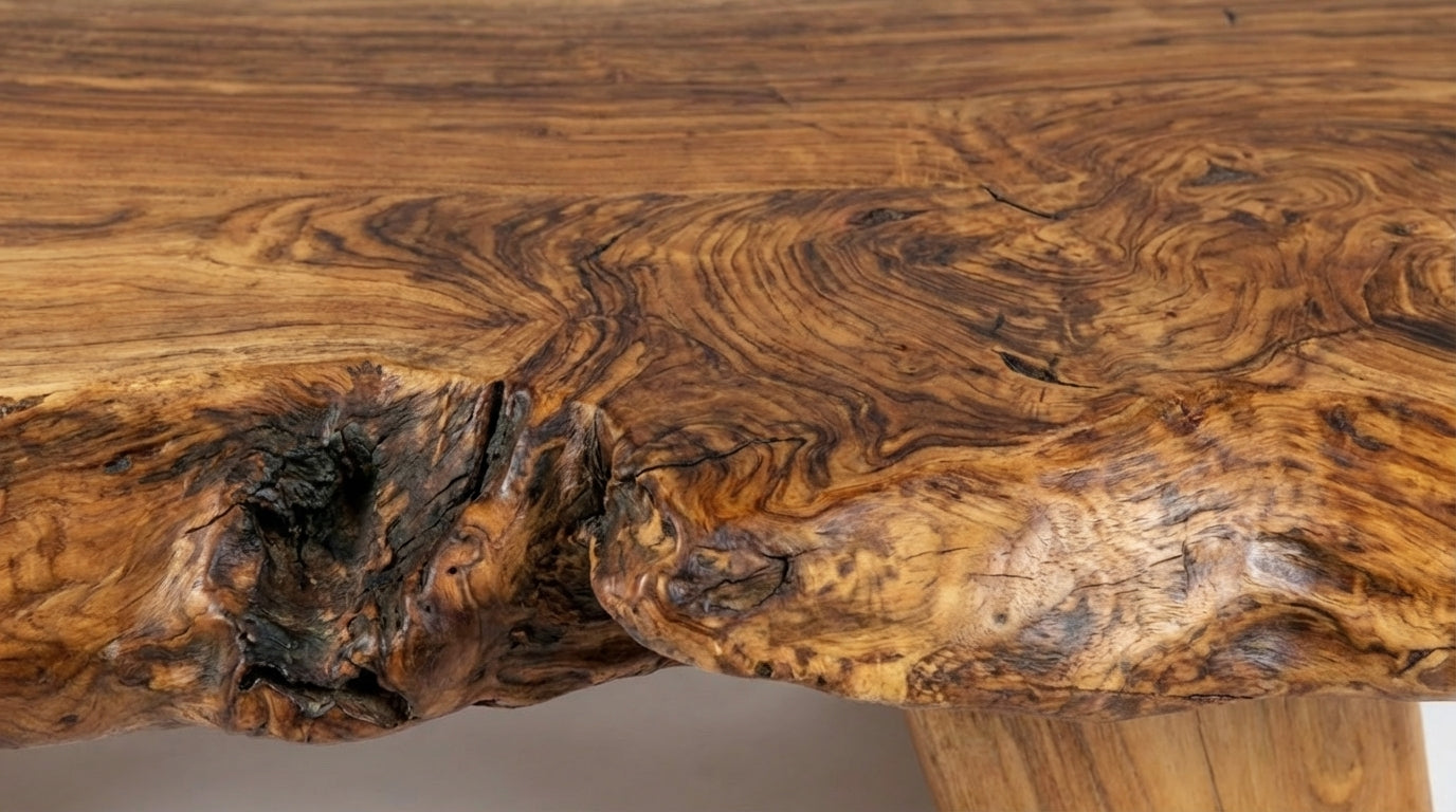 Earthform Live-Edge Coffee Table – Carved by Nature, Grounded by Hand