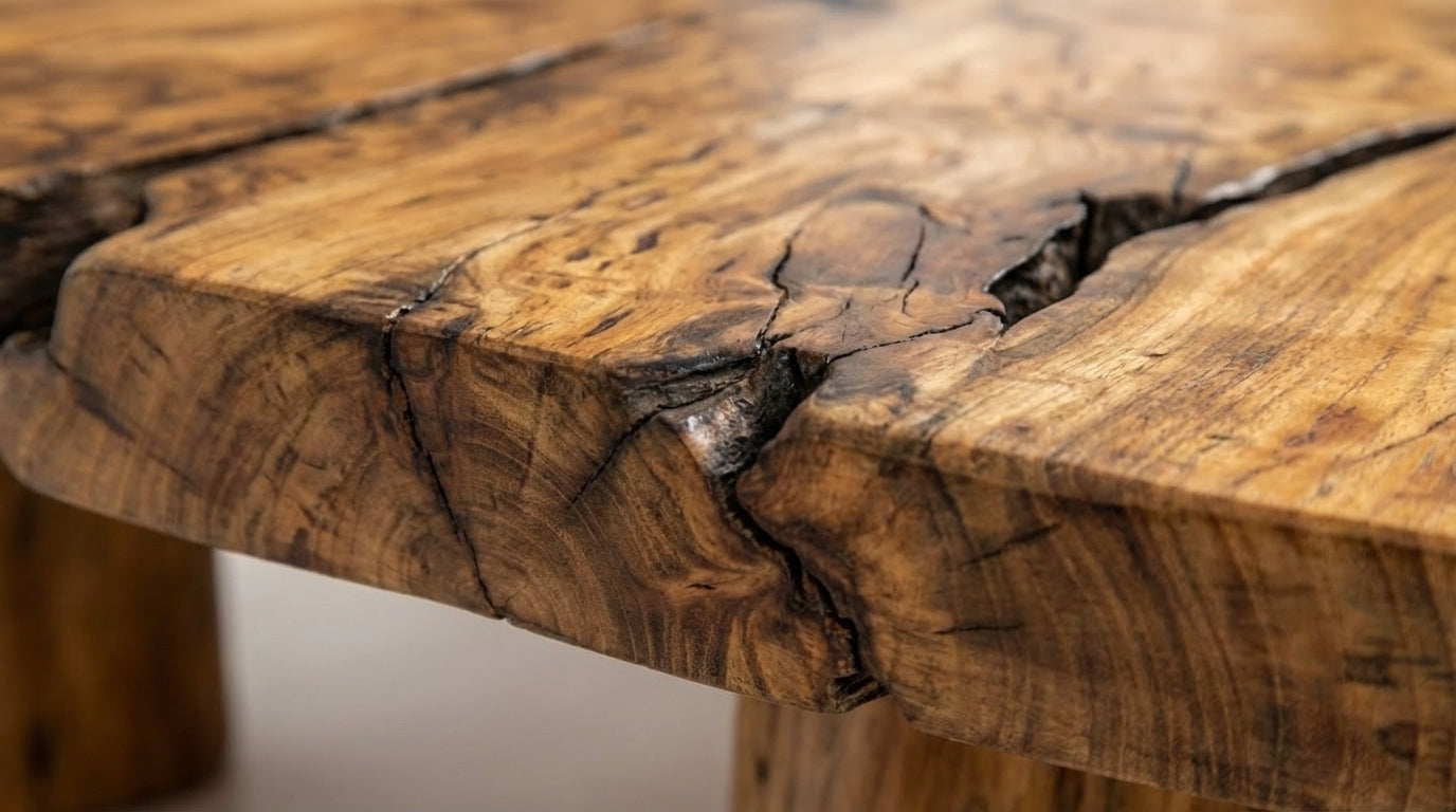 Stonewood Live-Edge Coffee Table – Raw Strength, Timeless Calm