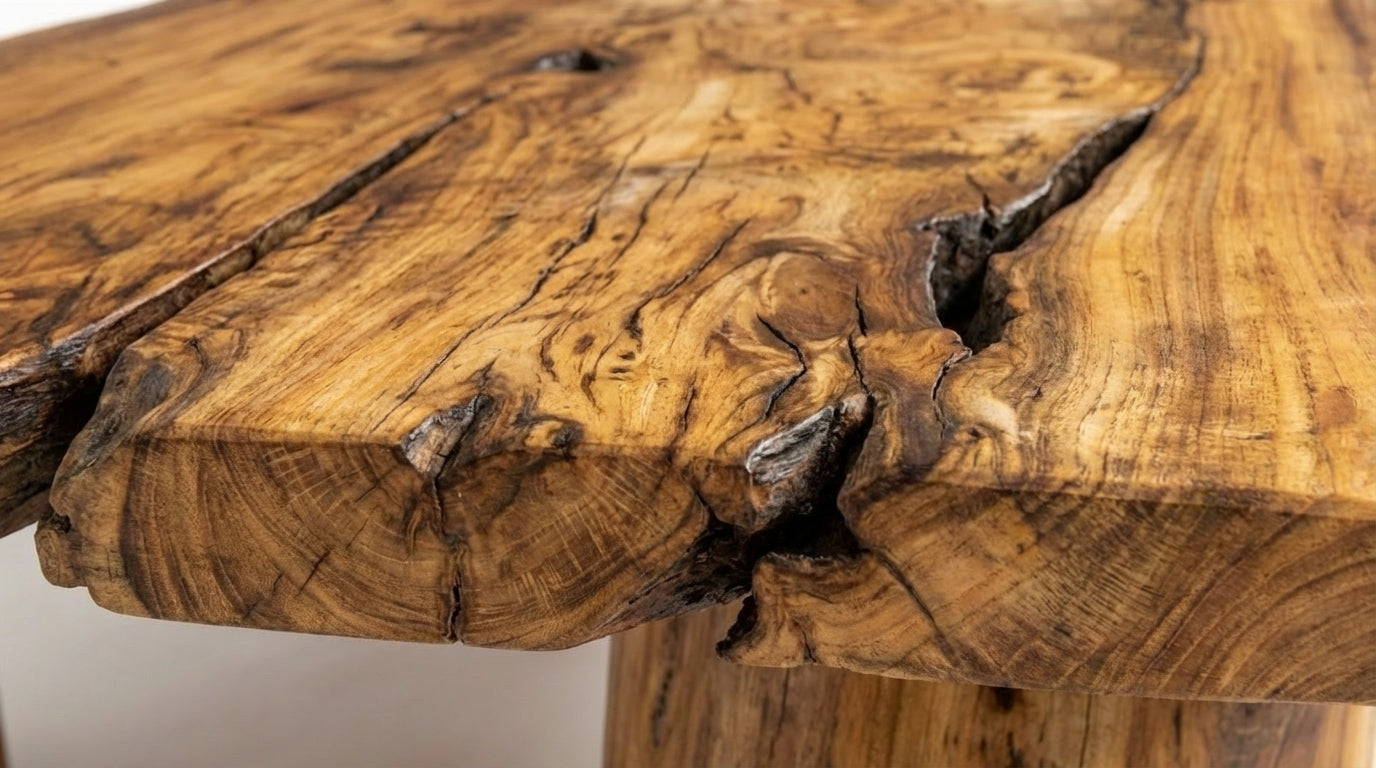 Stonewood Live-Edge Coffee Table – Raw Strength, Timeless Calm