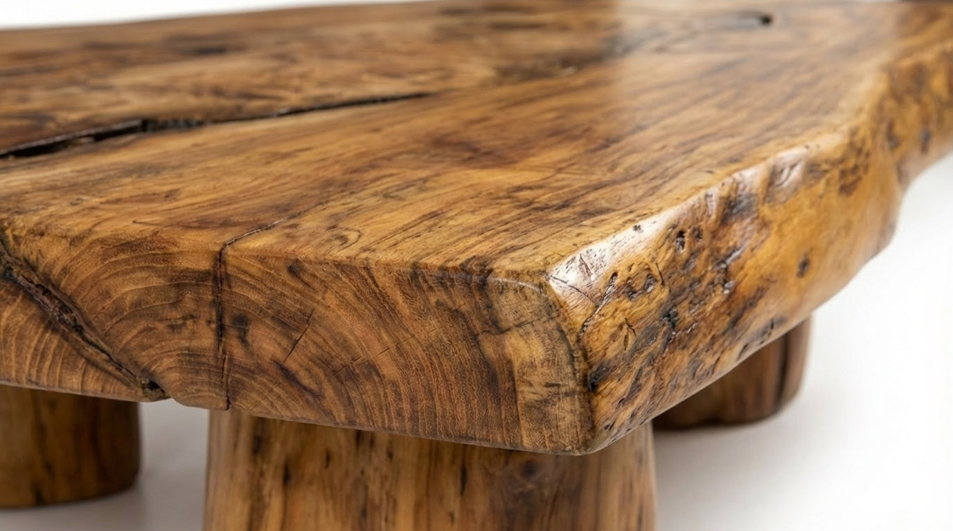 Stonewood Live-Edge Coffee Table – Raw Strength, Timeless Calm