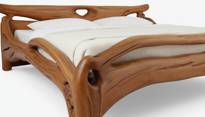 Aurelia Flow Bed – Sculpted by Hand, Guided by Nature