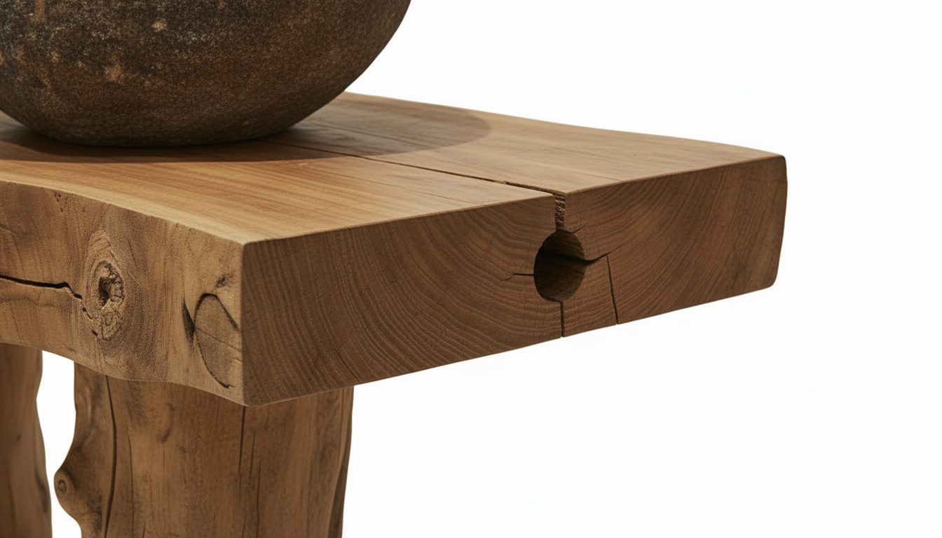 Stoneveil Solid Wood Double Vanity — A Ritual of Earth and Water