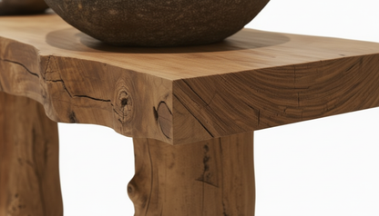 Stoneveil Solid Wood Double Vanity — A Ritual of Earth and Water