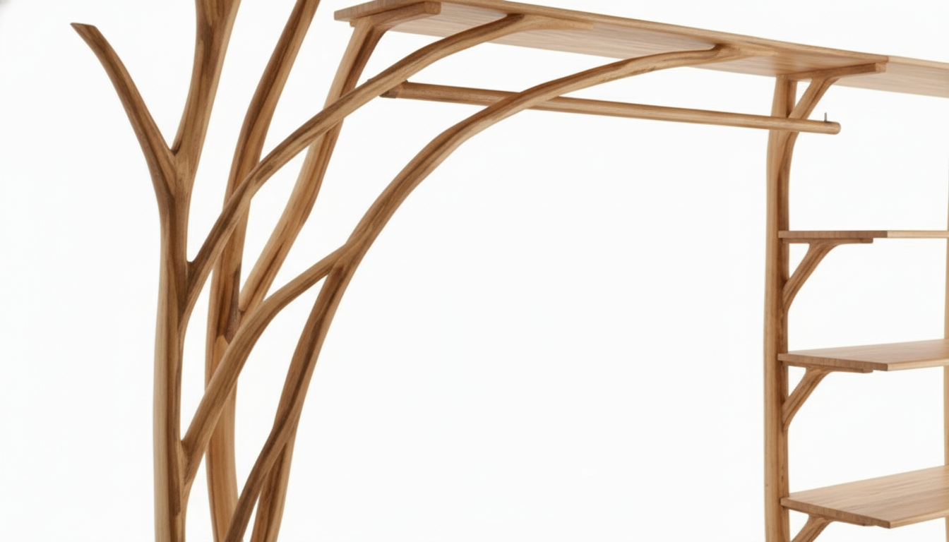 Forestline Open Wood Wardrobe — Sculpted Storage Inspired by Trees