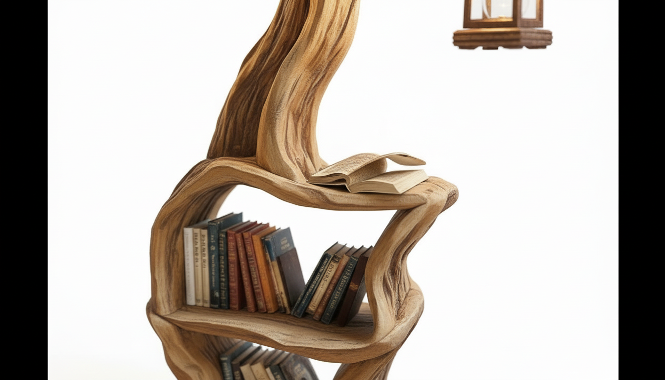 Illuminated Tree Bookshelf – A Living Sculpture of Light & Knowledge