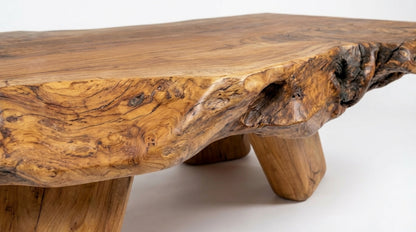 Earthform Live-Edge Coffee Table – Carved by Nature, Grounded by Hand