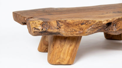Earthform Live-Edge Coffee Table – Carved by Nature, Grounded by Hand