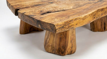 Stonewood Live-Edge Coffee Table – Raw Strength, Timeless Calm
