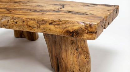 Stonewood Live-Edge Coffee Table – Raw Strength, Timeless Calm